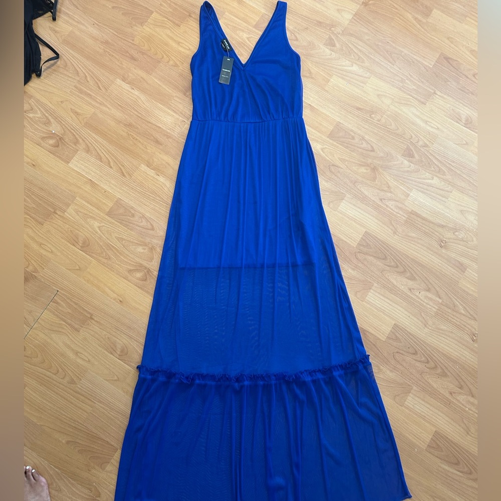 bebe Vibrant Blue Maxi Dress
